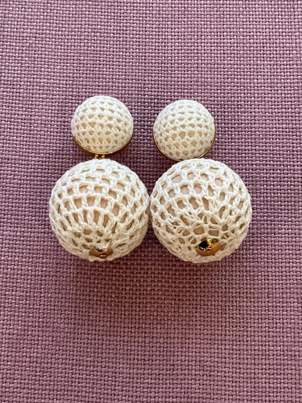 Tuckernuck Netting Lantern Earrings in Cream One Size Womens Jewelry
